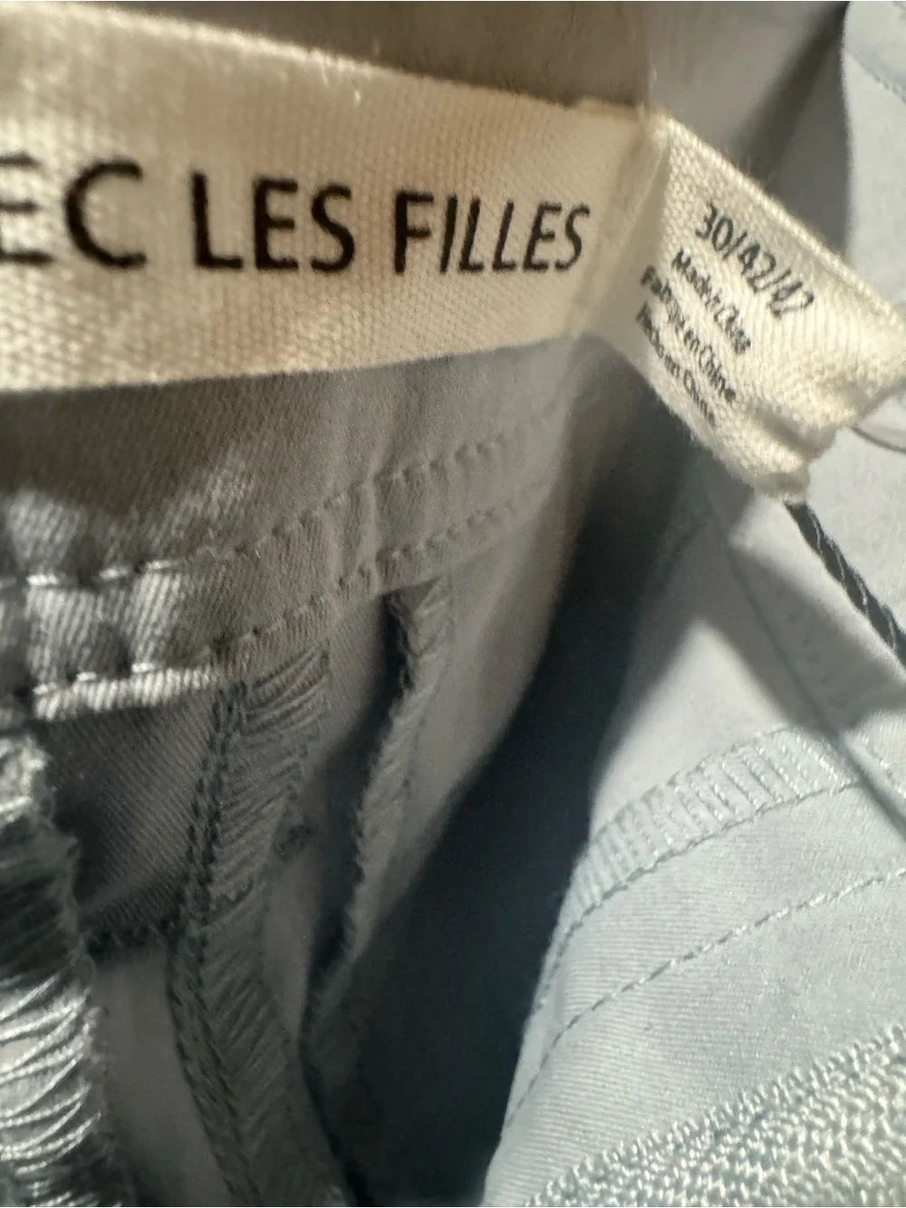 Avec Les Filled Wide-Leg Cargo Pants in light blue